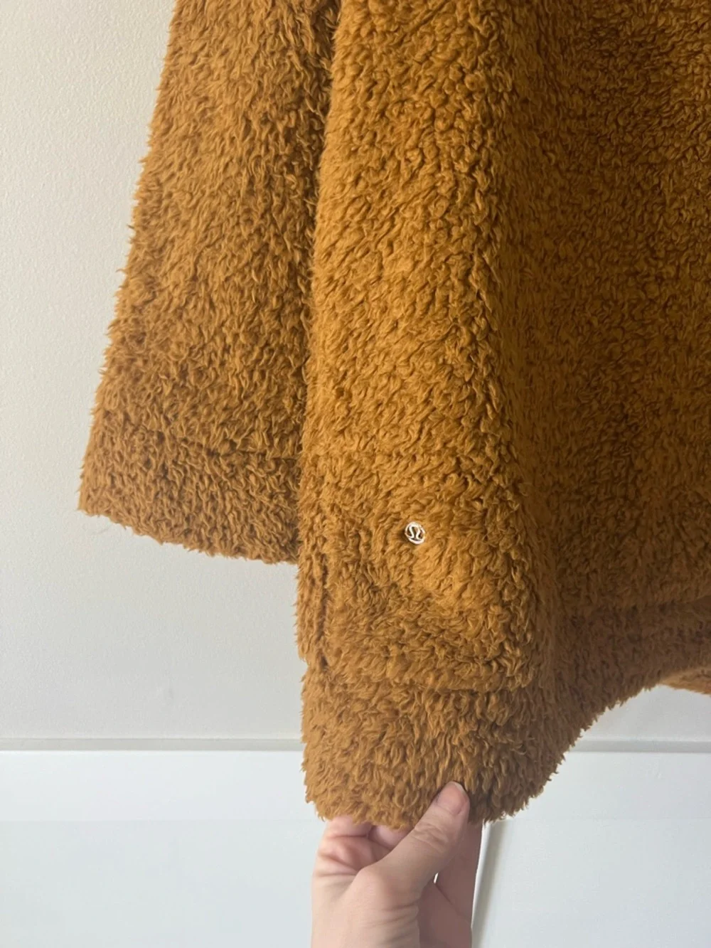 Lululemon Oh So Sherpa Jacket Brown Teddy Fleece Zip Up Cozy Oversized Women’s - Picture 7 of 8